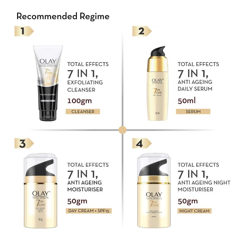 Olay Total Effects Day Cream, Fights 7 Signs of Ageing With Niacimide & Green Tea Extracts, 20g Buy at Indicrest Image 8