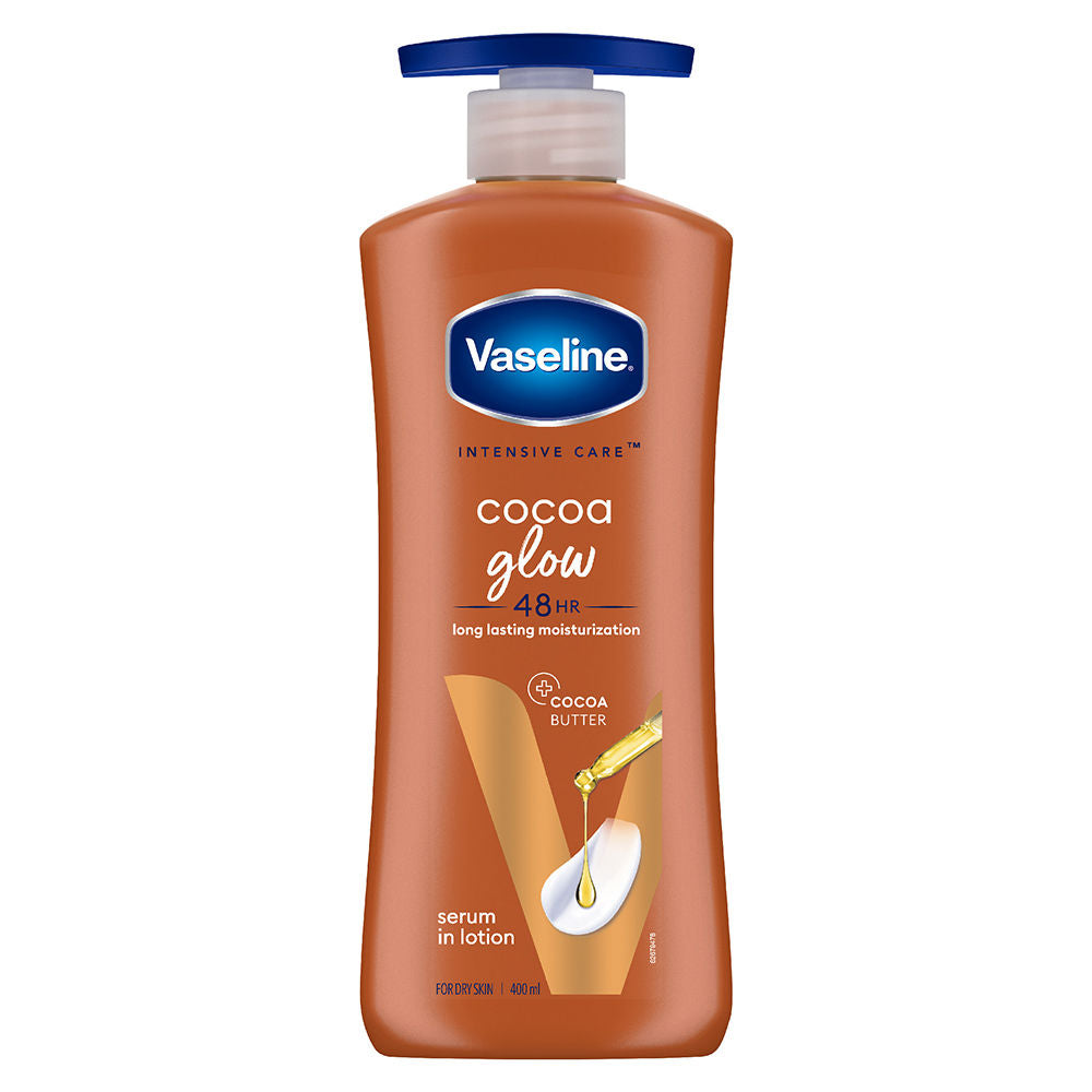 Vaseline Intensive Care Cocoa Glow 48 HR Long Lasting Serum In Lotion With 100% Pure Cocoa & Shea Butter, 400ml Buy at Indicrest