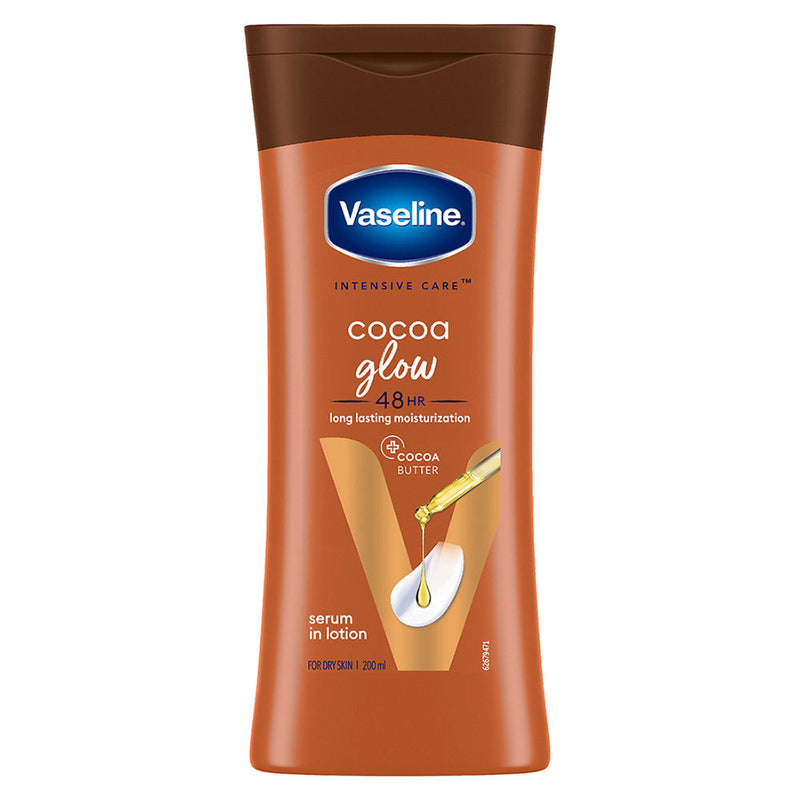 Vaseline Cocoa Glow Serum In Lotion 100% Pure Cocoa & Shea Butter for Glowing & Soft Skin, 200ml Buy at Indicrest