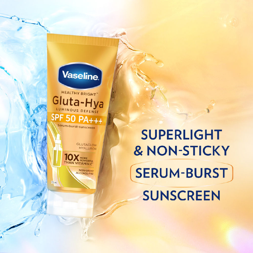 Vaseline Gluta Hya Antioxidant SPF 50 PA+++ Sunscreen, 175ml Buy at Indicrest Image 5