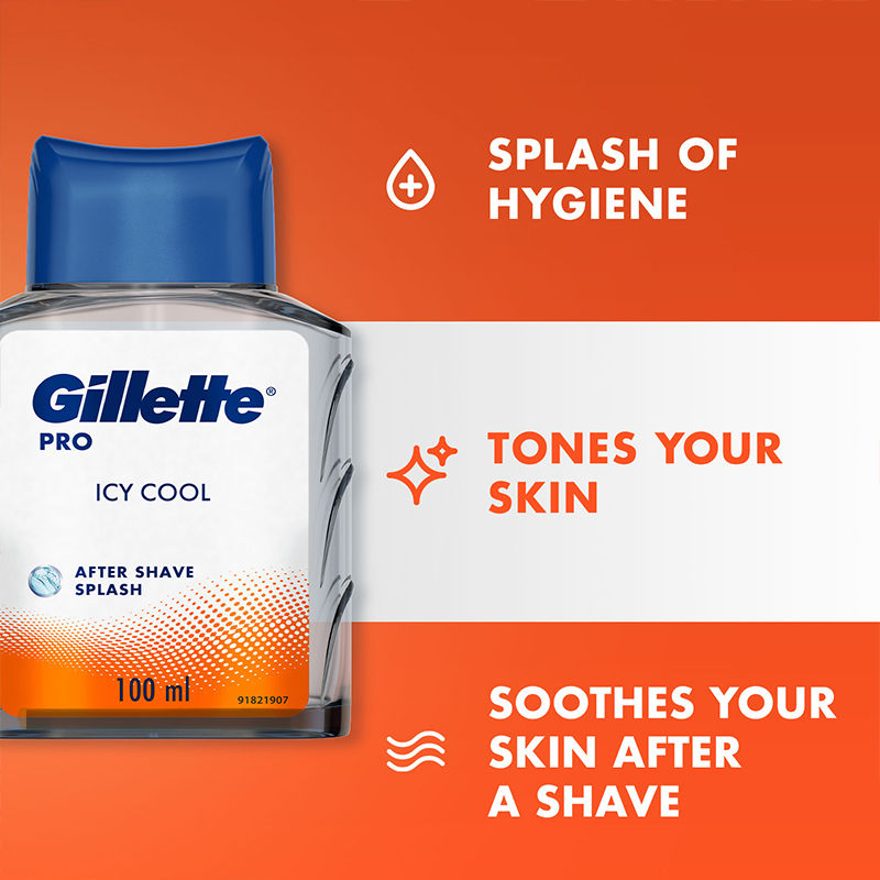 Gillette Pro After Shave Splash Icy Cool, 100ml Buy at Indicrest Image 2