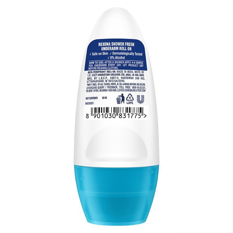 Rexona Shower Fresh Underarm 72H Odour Protection Roll On, 50ml Buy at Indicrest Image 3