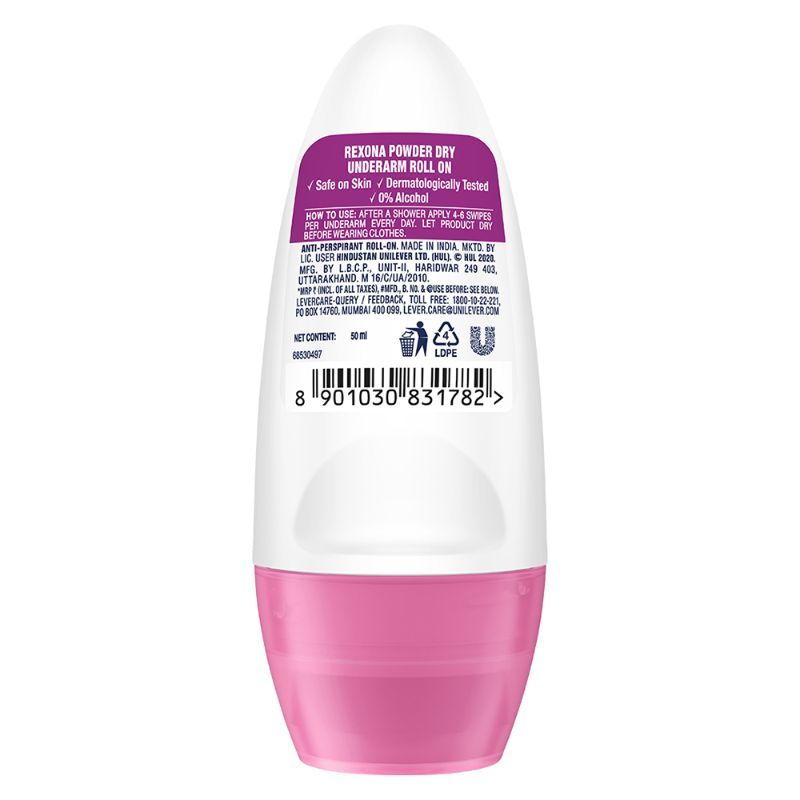Rexona Powder Dry Underarm 72H Odour Protection Roll On, 50ml Buy at Indicrest Image 3