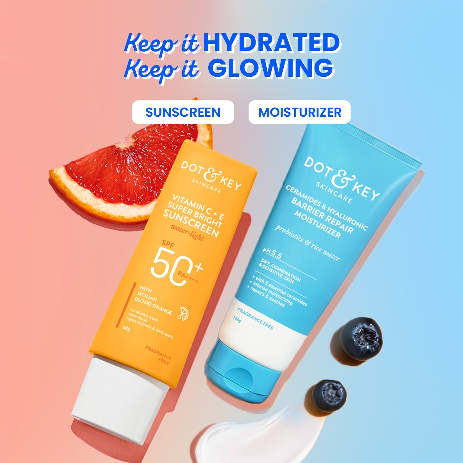 Dot & Key Moisturize & Protect Power Duo, (100g+50g)