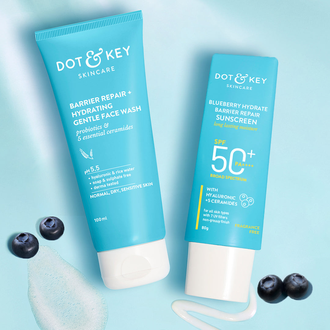 Dot & Key Cleanse + Protect Skincare Combo, (100ml+80g)