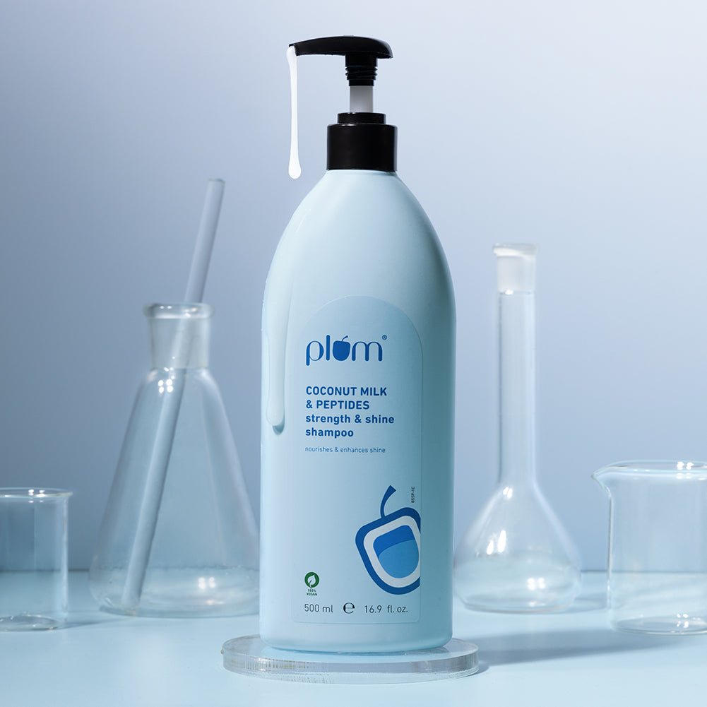Plum Coconut Milk & Peptides Shampoo | Softens Strands | Nourishes Hair, 500ml