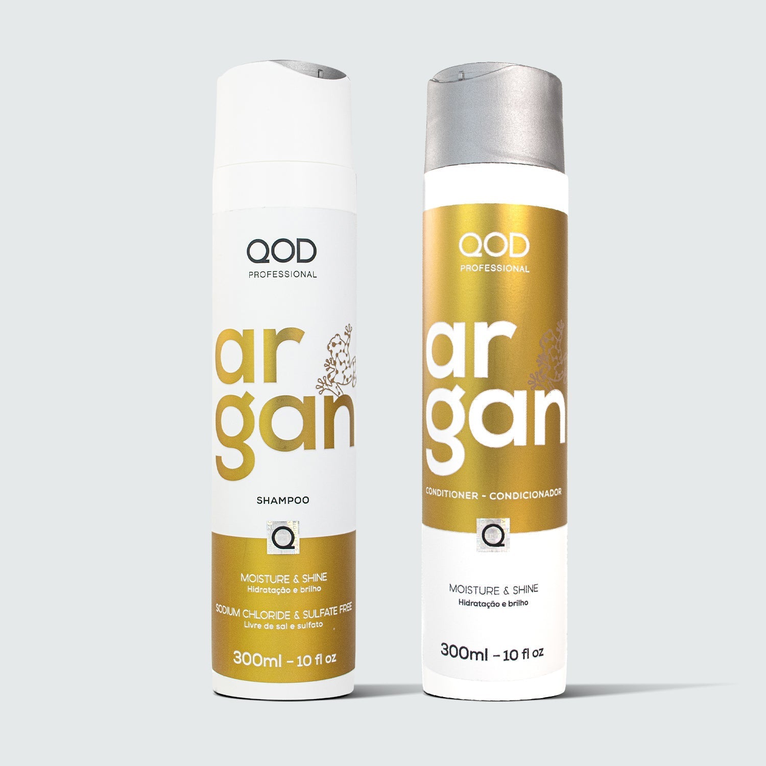 QOD Argan Oil Shampoo and Conditioner, 300ml - Combo