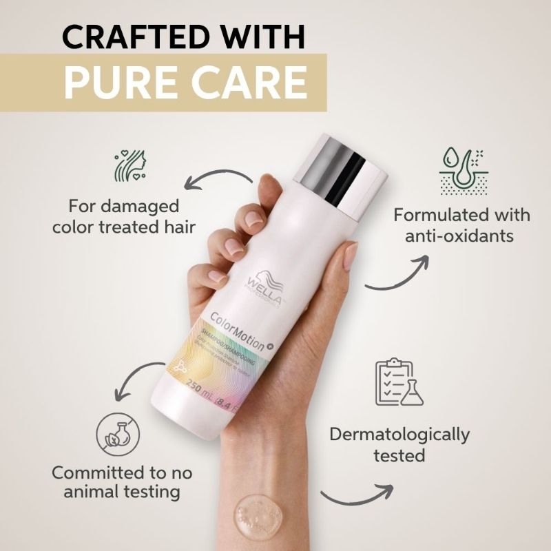 Wella Professionals Colormotion+ Color Protection Shampoo, 250ml Buy at Indicrest Image 3