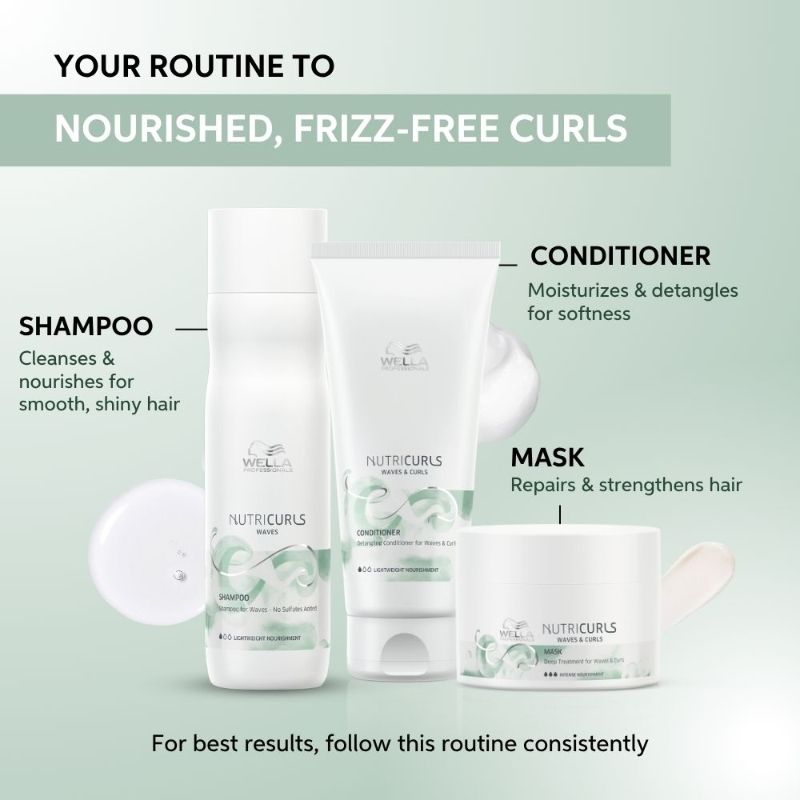 Wella Professionals NUTRICURLS Detangling Conditioner For Waves & Curls, 200ml Buy at Indicrest Image 7