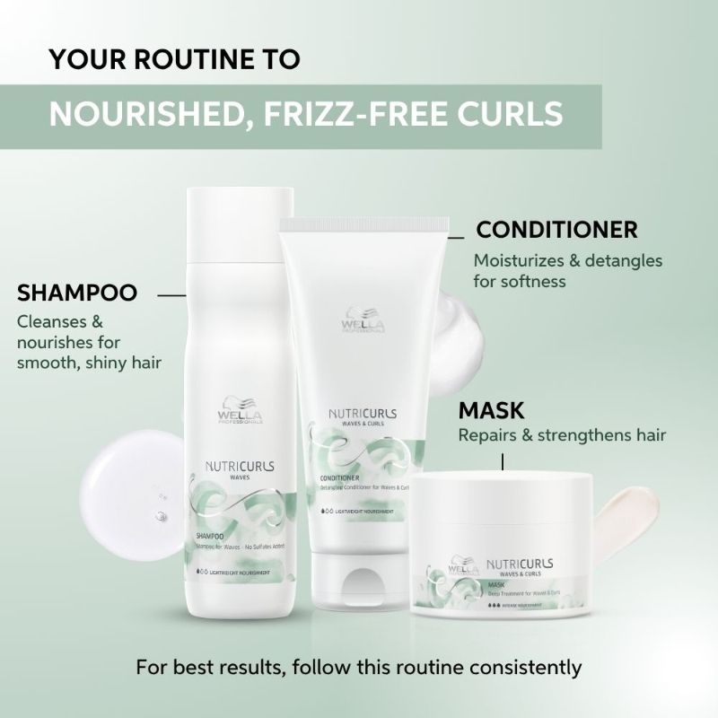 Wella Professionals NUTRICURLS Deep Treatment Mask For Waves & Curls, 150ml Buy at Indicrest Image 7