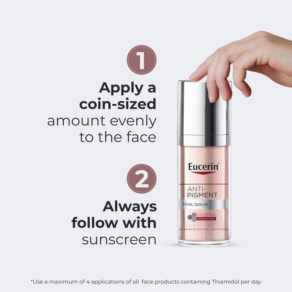 Eucerin Anti-Pigment Dual Serum With Thiamidol & Hyaluronic Acid, Reduces Dark Spots & Rejuvenates, 30ml