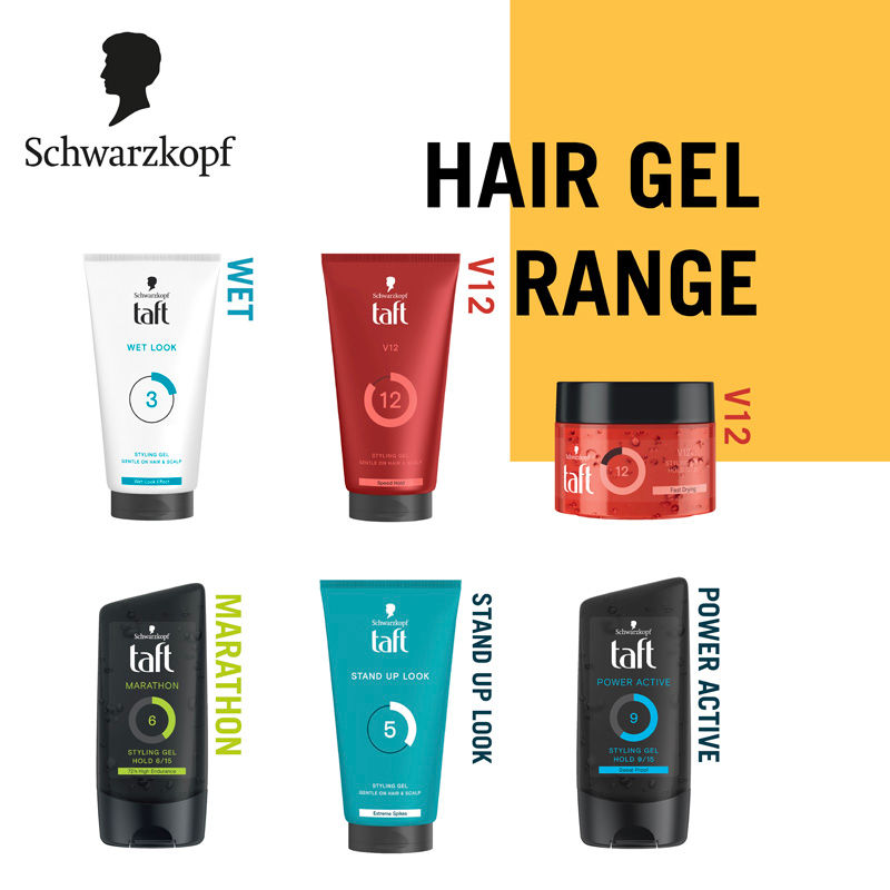 Schwarzkopf TAFT Wet Hair Styling Gel For 24 Hours Shiny Wet Look Effect Hold 3, Non-Sticky, 150ml Buy at Indicrest Image 8