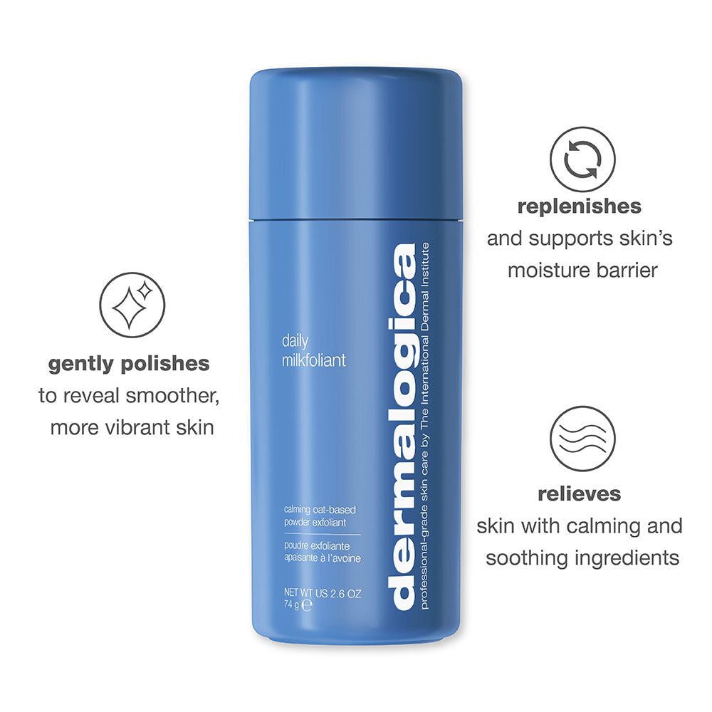 Dermalogica Daily Milkfoliant Gentle Oat-Based Powder Exfoliant Vegan, 74 g