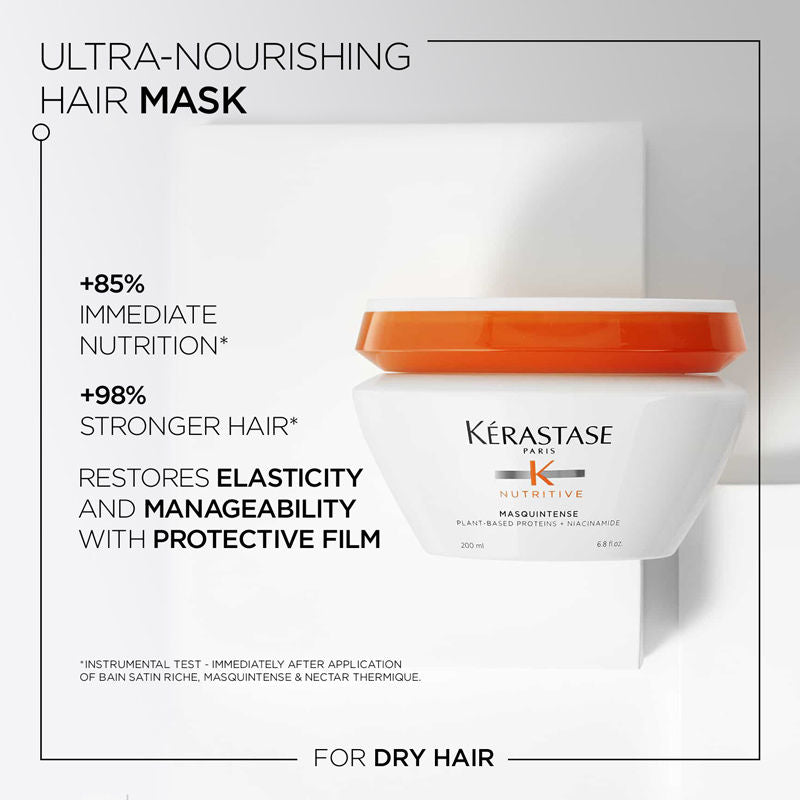 Kerastase Nutritive Masquintense Hair Mask, With Proteins & Niacinamide, Vegan, 200ml