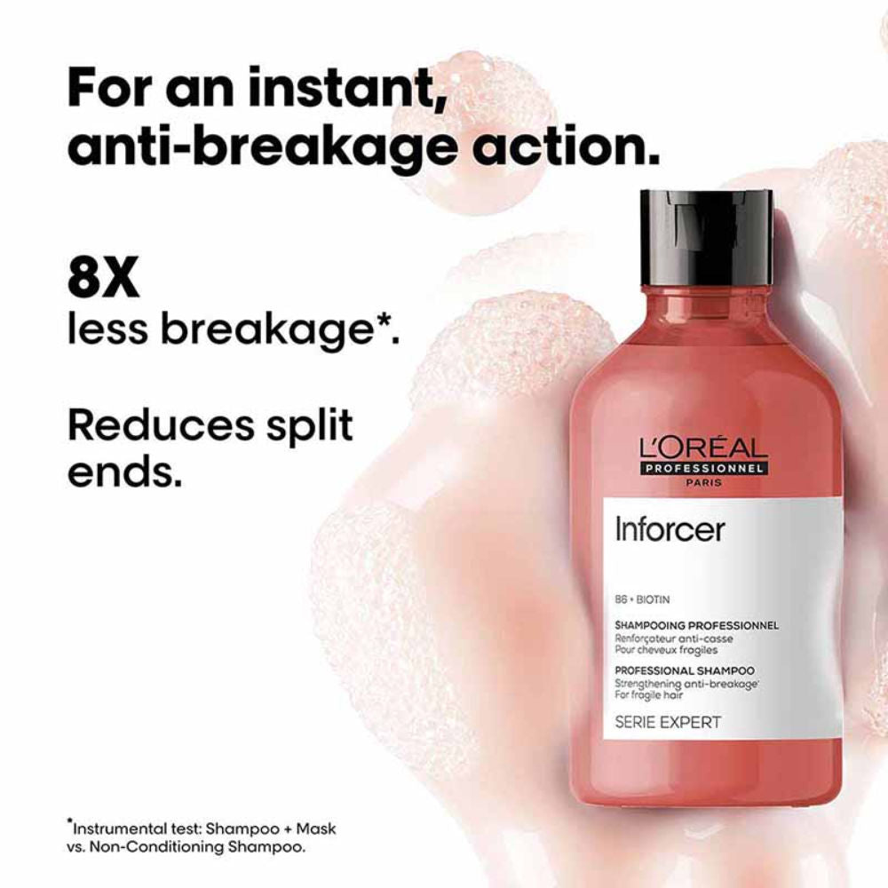 L'Oreal Professionnel Inforcer Shampoo And Mask With Biotin & Vitamin B6 For Reduced Hair Breakage6060