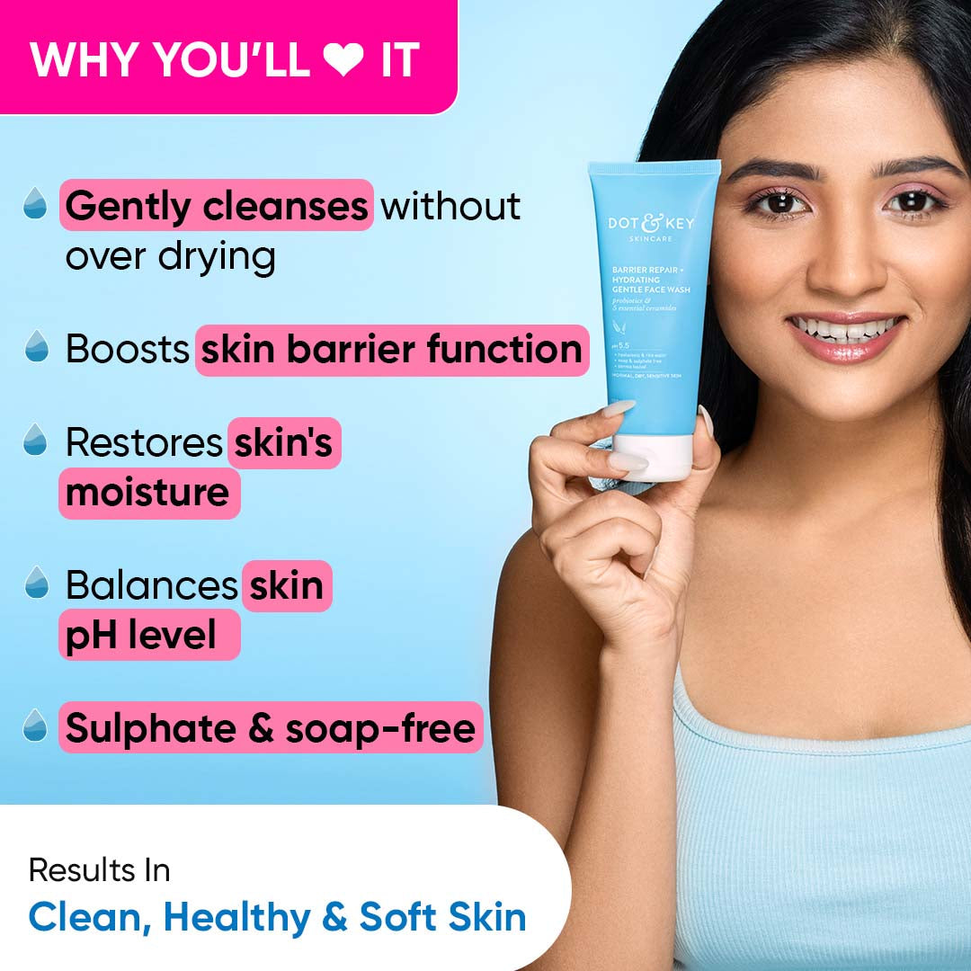 Dot & Key Barrier Repair Face Wash - Pack of 2, (175ml)