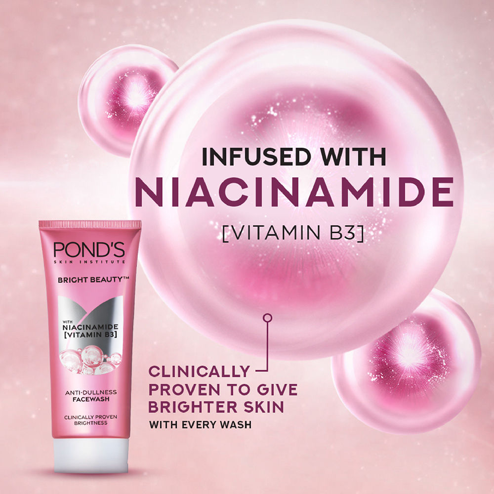 Pond’s Bright Beauty Facewash with Niacinamide, For Glass Skin-like Shine, 200g Buy at Indicrest Image 3