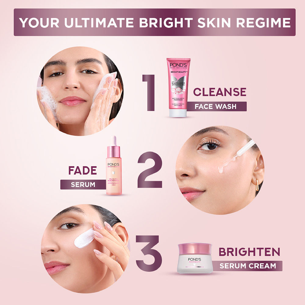 Pond’s Bright Beauty Facewash with Niacinamide, For Glass Skin-like Shine, 150g Buy at Indicrest Image 6