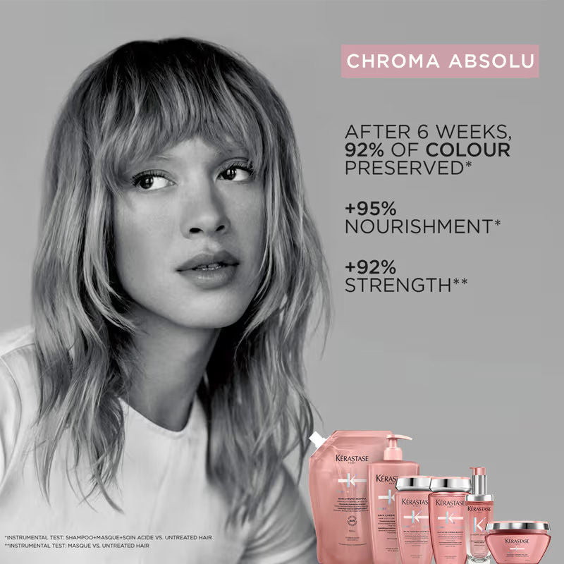 Kerastase Chroma Absolu Bain Respect Shampoo For Colour Treated Fine Hair, Sulphate-Free, 250ml