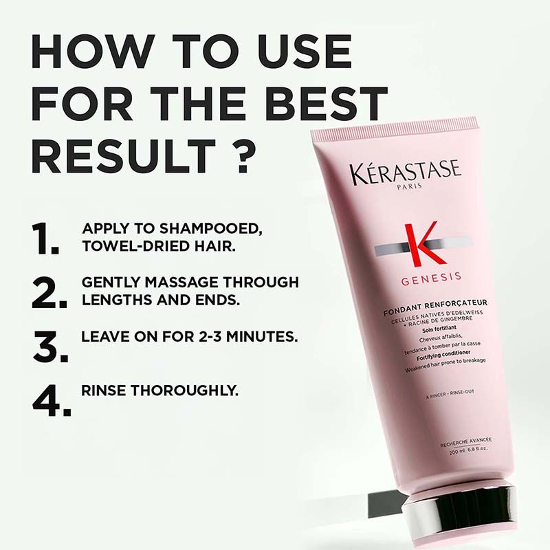 Kerastase Genesis Conditioner For Fine To Medium Hair, Adds Strength & Reduces Hair Fall & Breakage, 200ml