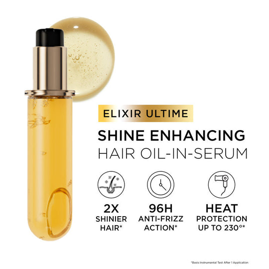 Kérastase Elixir Ultime Hair Oil-In-Serum Refill, 2X Shinier Hair, 96H Anti-Frizz Action, 75ml, Buy from Indicrest