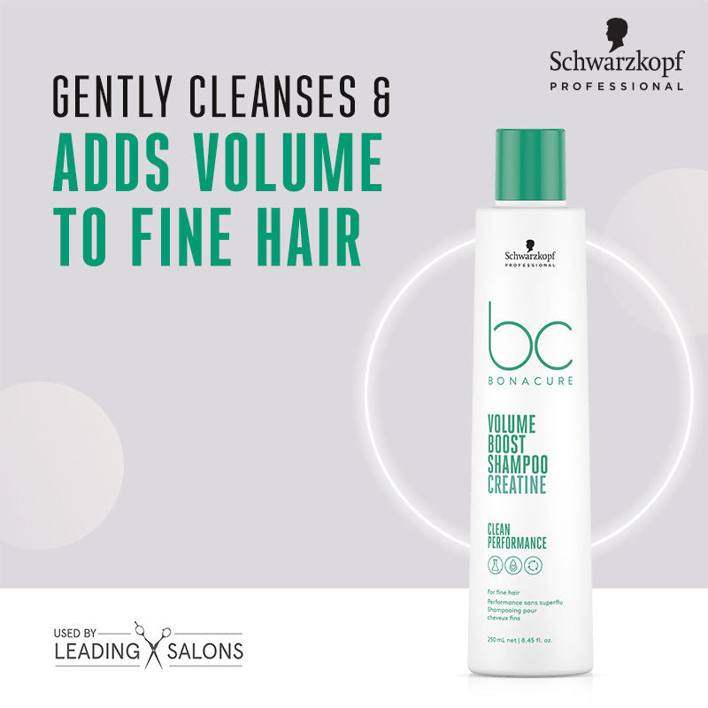 Schwarzkopf Professional Bonacure Volume Boost shampoo With Creatine - For Fine Hair, 250ml Buy at Indicrest Image 2