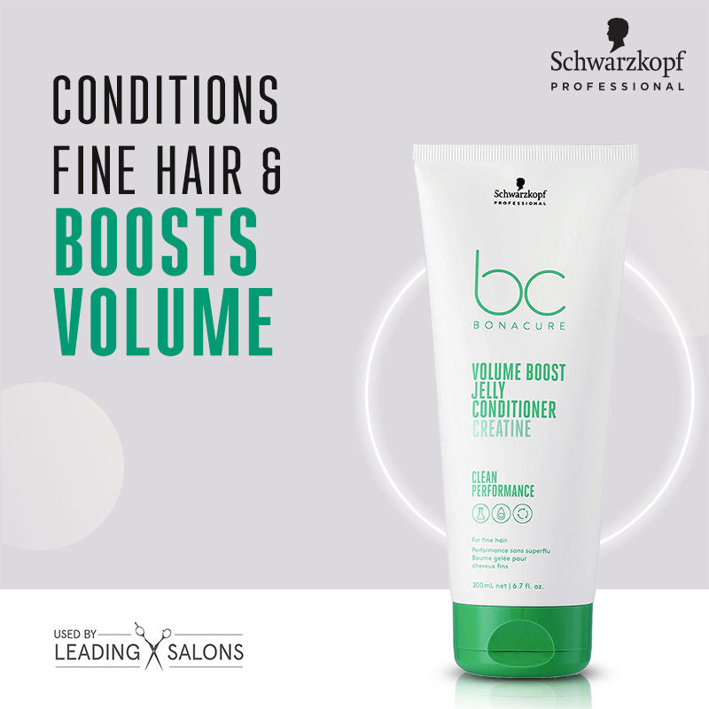 Schwarzkopf Professional Bonacure Volume Boost Jelly Conditioner With Creatine - For Fine Hair, 200ml Buy at Indicrest Image 2