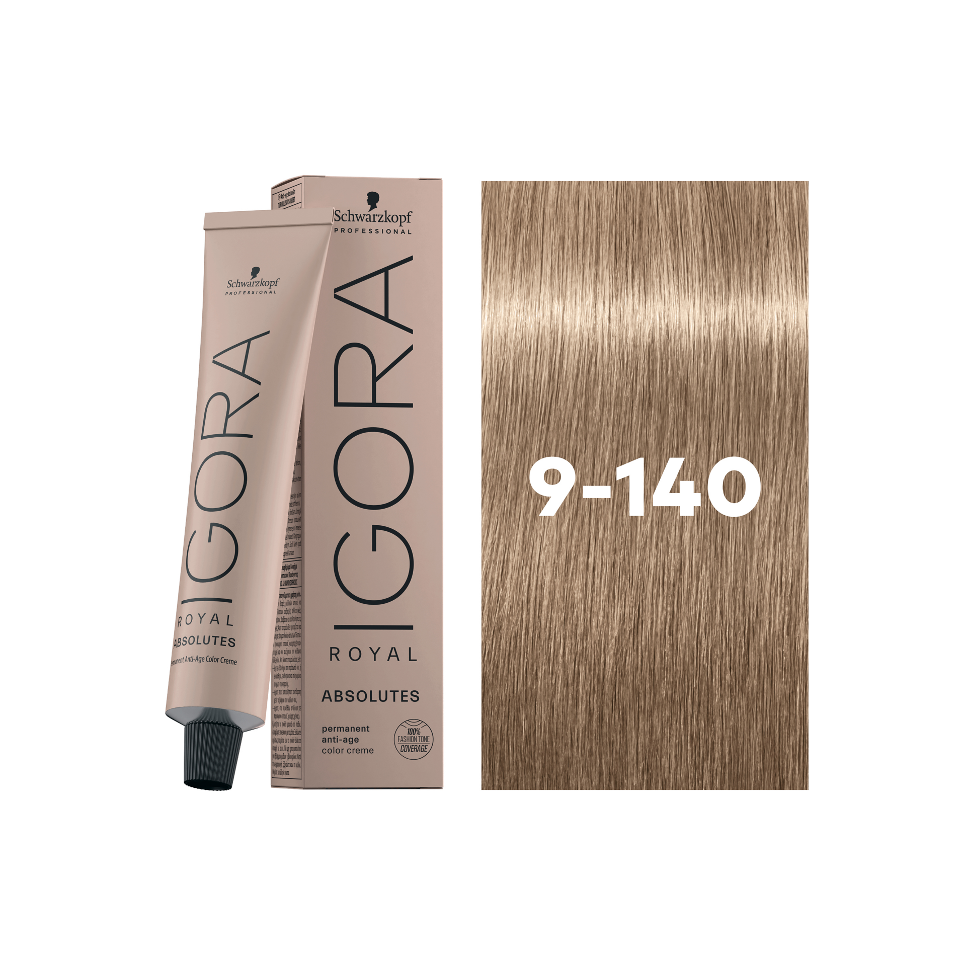 Schwarzkopf Professional Igora Royal Absolutes 9-140 Extra Light Blonde Cendré Beige Natural, 60ml