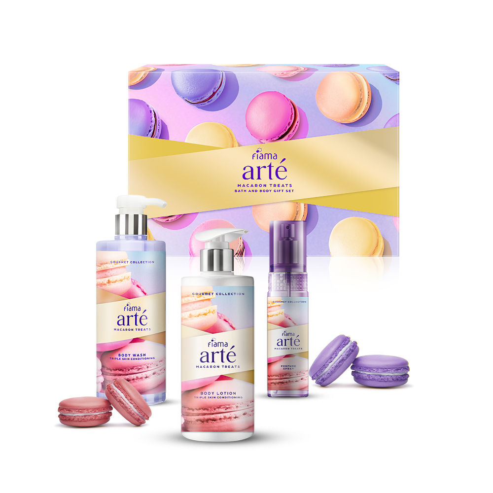 Fiama Arte Macaron Treats,Luxury Bath & Body Set of Bodywash,Body Lotion,Perfume, 740ml Buy at Indicrest Image 9