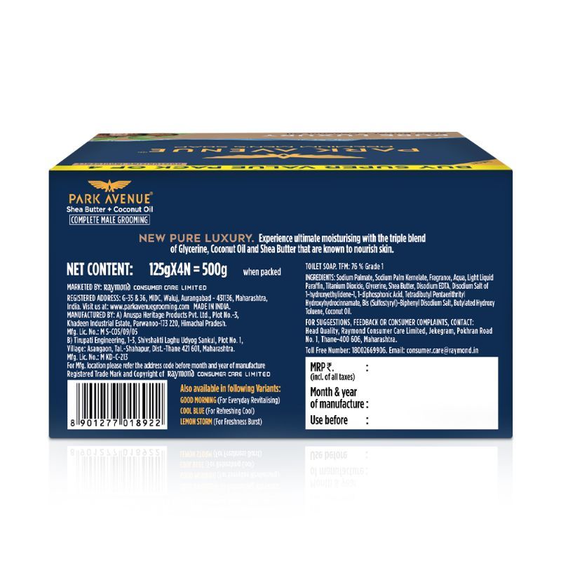 Park Avenue Pure Luxury Soap (Pack of 4), 500g Buy at Indicrest Image 2