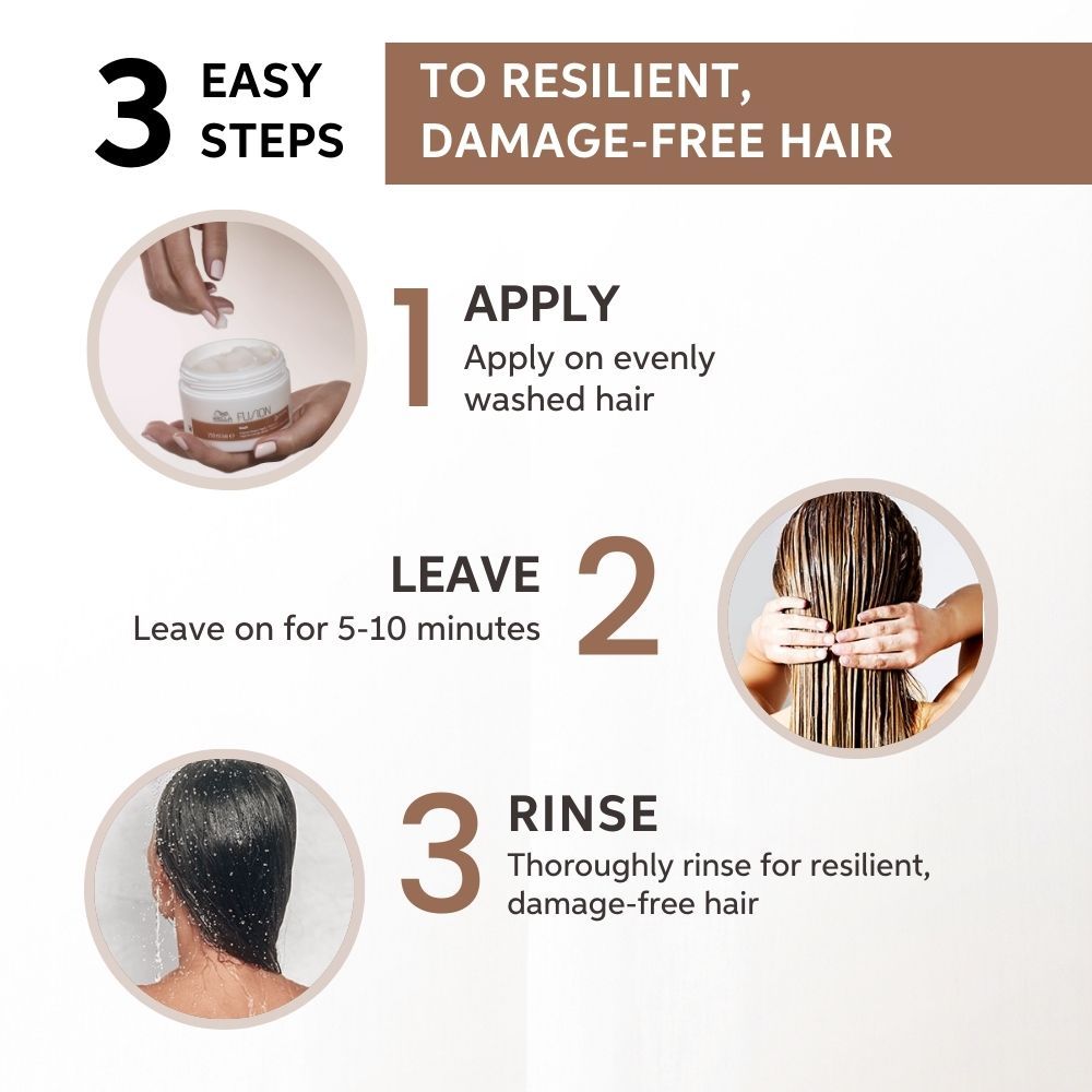 Wella professionals Fusion Intense Repair Hair Mask with Silk Amino Acids for Damaged & Frizzy Hair, 150ml Buy at Indicrest Image 6