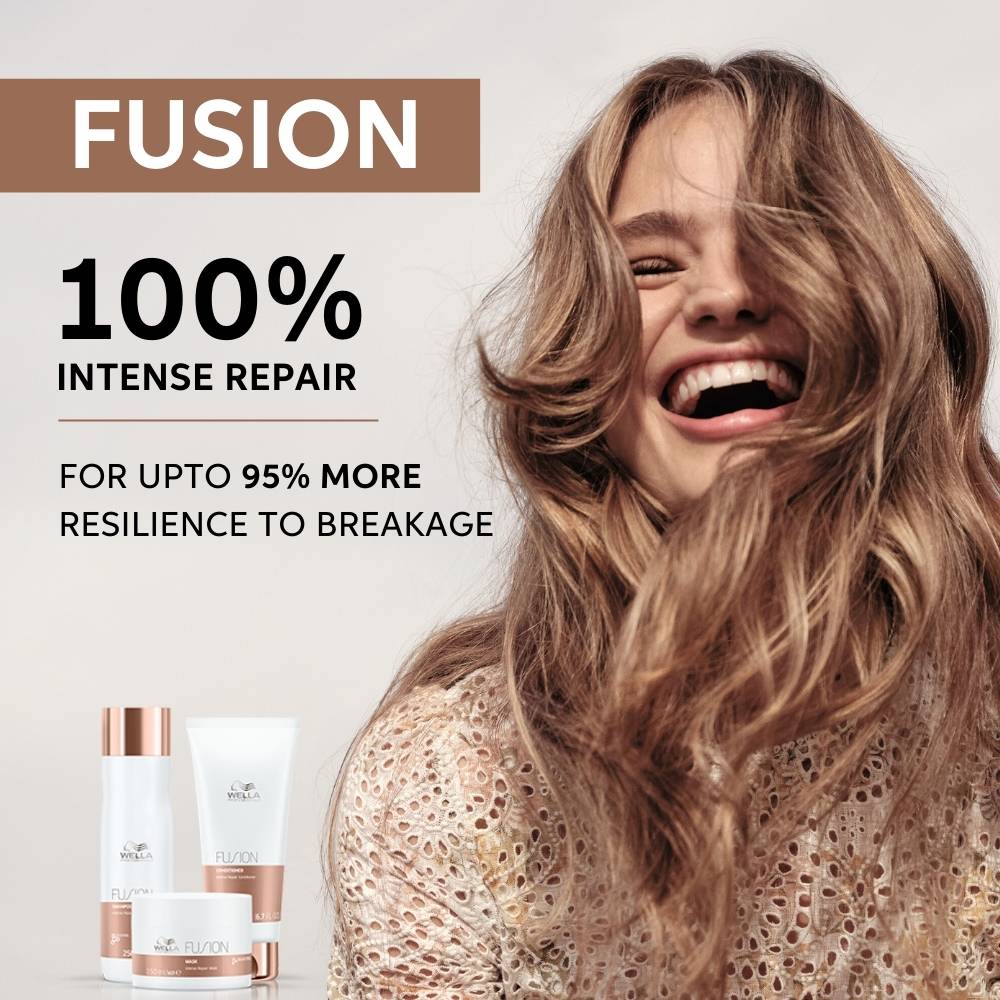 Wella professionals Fusion Intense Repair Hair Mask with Silk Amino Acids for Damaged & Frizzy Hair, 150ml Buy at Indicrest Image 9