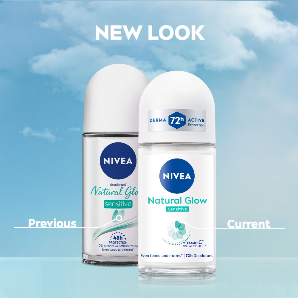 Nivea Natural Glow Sensitive 72H Deodorant Roll, 50ml Buy at Indicrest Image 2
