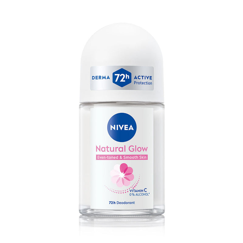 Nivea Natural Glow Even Toned Vit C & 0% Alcohol Deo Underarm Roll On 72Hr Active Protection, 25ml Buy at Indicrest