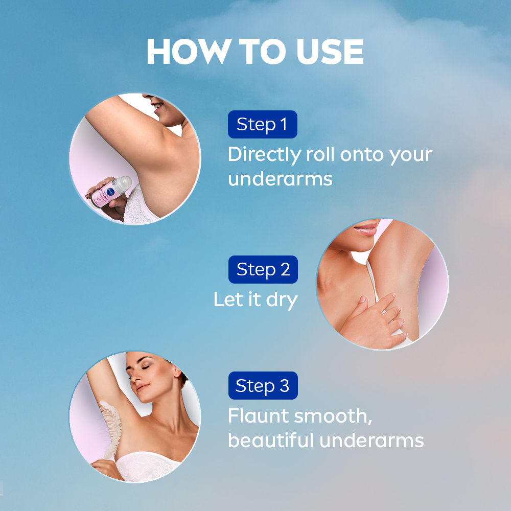 Nivea 72H Active Protection With Pearl Extract Deo Underarm Roll On -Smooth Skin,Odor Protection, 25ml Buy at Indicrest Image 8