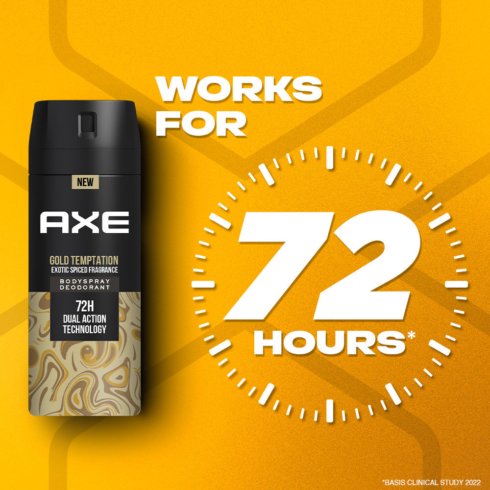 Axe Gold Temptation Long Lasting Deodorant Bodyspray For Men, 150ml Buy at Indicrest Image 6
