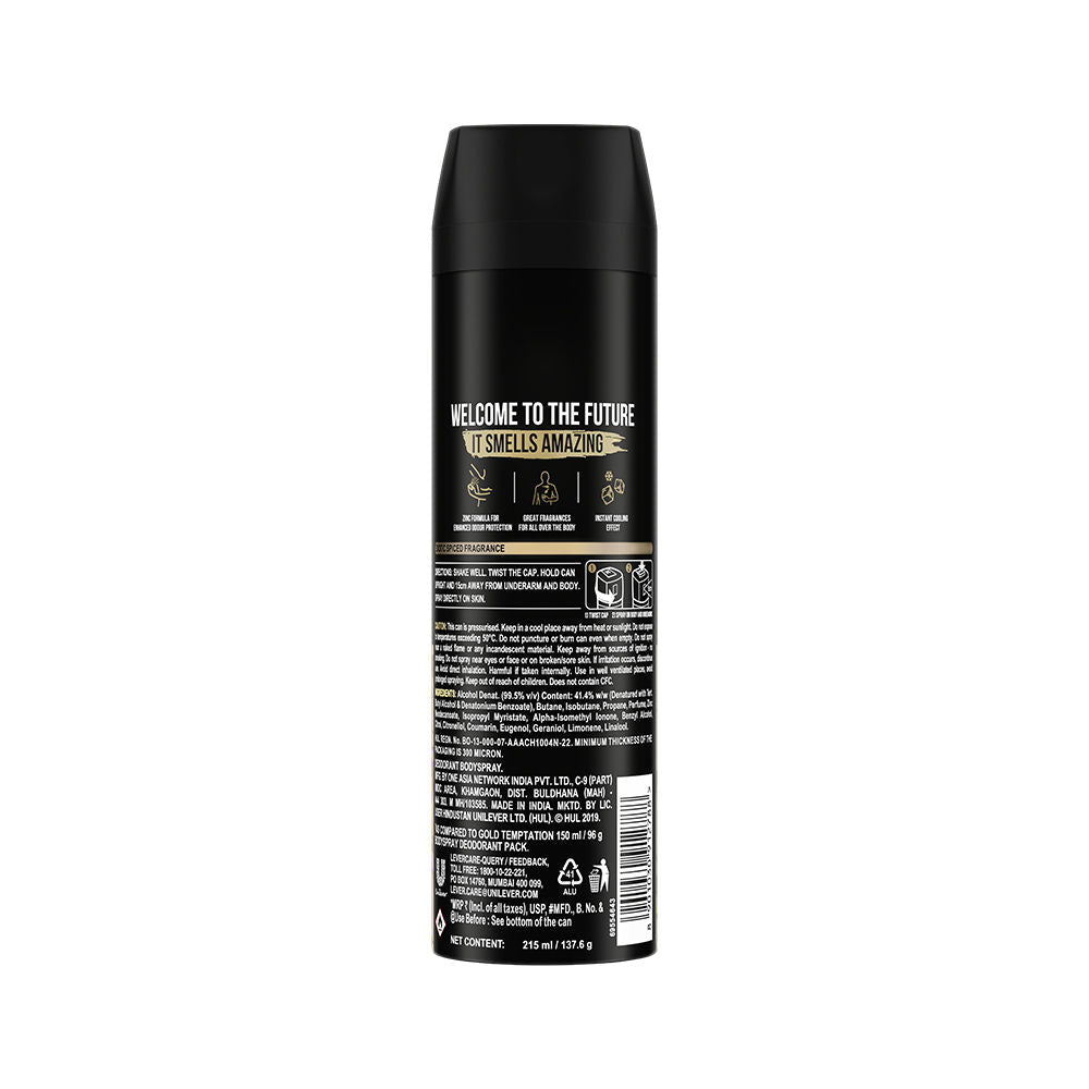 Axe Gold Temptation Long Lasting Deodorant Bodyspray, 215ml Buy at Indicrest Image 3