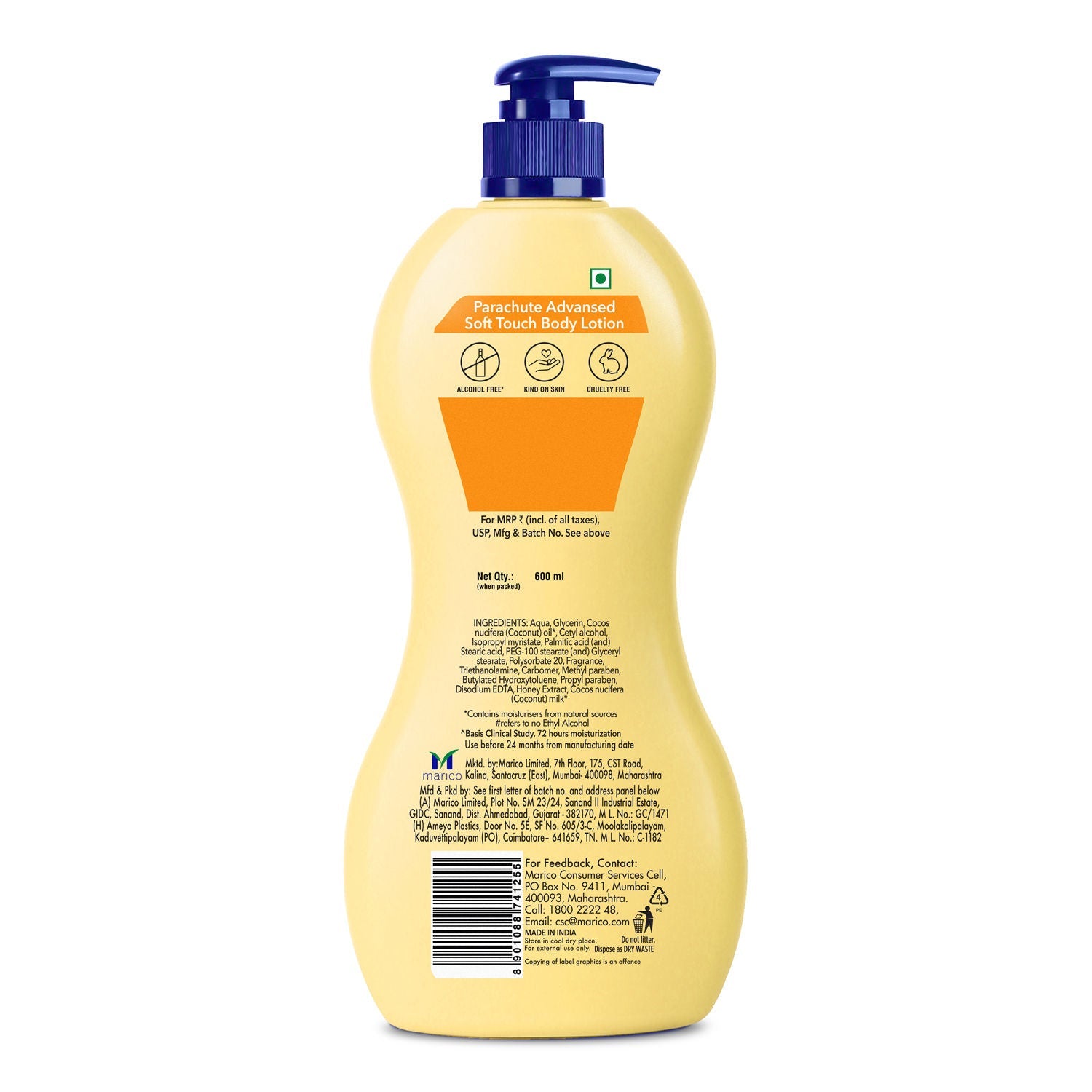 Parachute Advansed Soft Touch Body Lotion, 600ml Buy at Indicrest Image 2