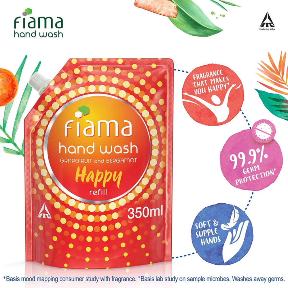 Fiama Happy Hand Wash Refill - Grapefruit and Bergamot, 350ml Buy at Indicrest Image 2