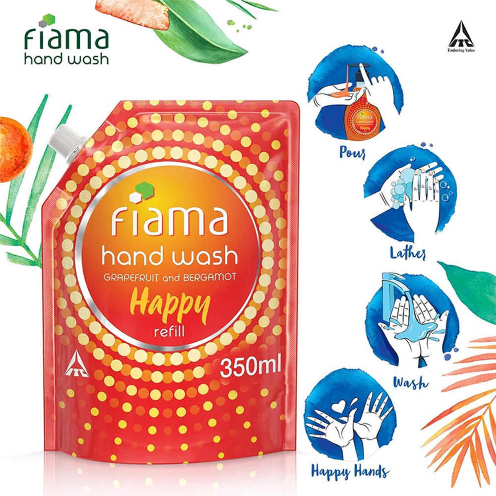 Fiama Happy Hand Wash Refill - Grapefruit and Bergamot, 350ml Buy at Indicrest Image 4
