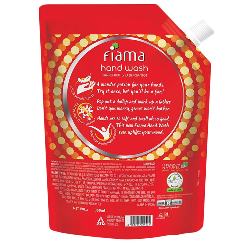 Fiama Happy Hand Wash Refill - Grapefruit and Bergamot, 350ml Buy at Indicrest Image 5