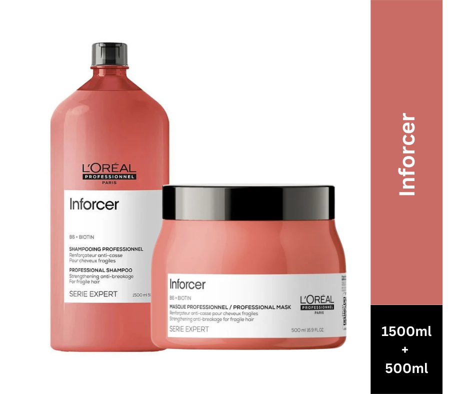 L'Oreal Professionnel Inforcer Shampoo 1500ml | Inforcer Mask 500ml Combo