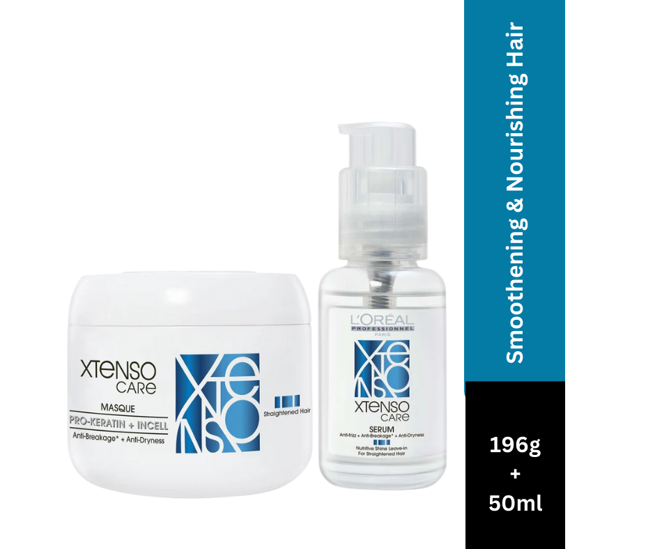 L’Oreal Professionnel Xtenso Care Hair Masque, 196g & Xtenso Care Serum, 50ml Combo