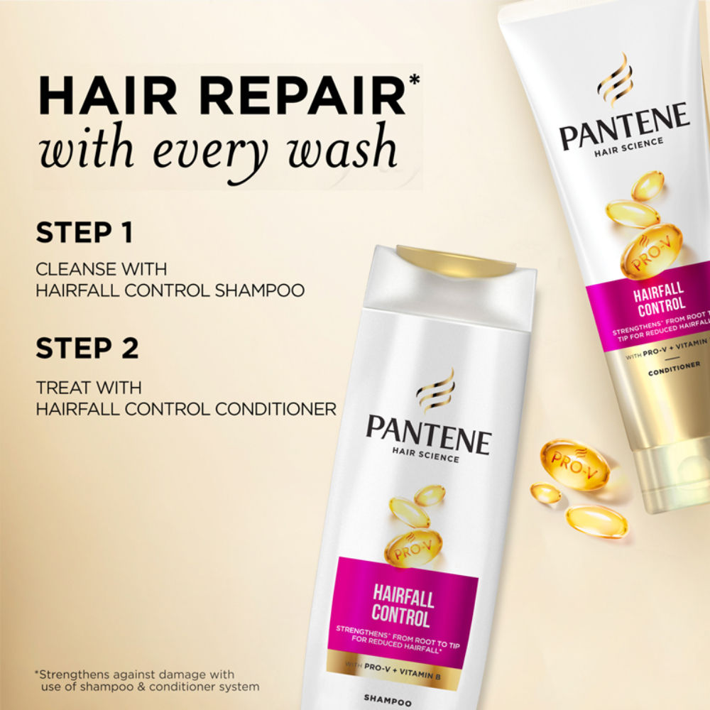 Pantene Advanced Hair Fall Solution Hair Fall Control Shampoo, 340ml Buy at Indicrest Image 4
