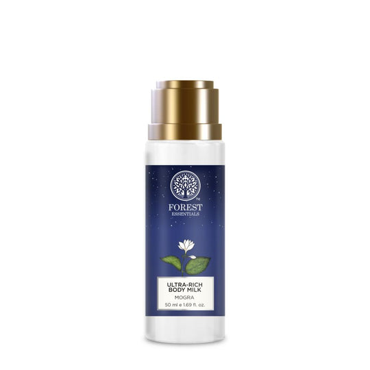 Forest Essentials Ultra-Rich Body Milk Mogra - Delicately Scented Ayurvedic Moisturising Body Lotion, 50ml, Buy from Indicrest