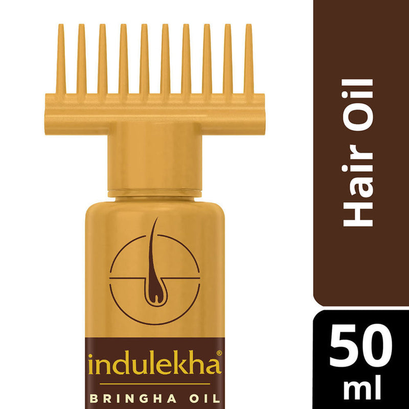 Indulekha Bringha Ayurvedic Hair Oil with Amla & Coconut Oil with Comb Applicator, 50ml Buy at Indicrest