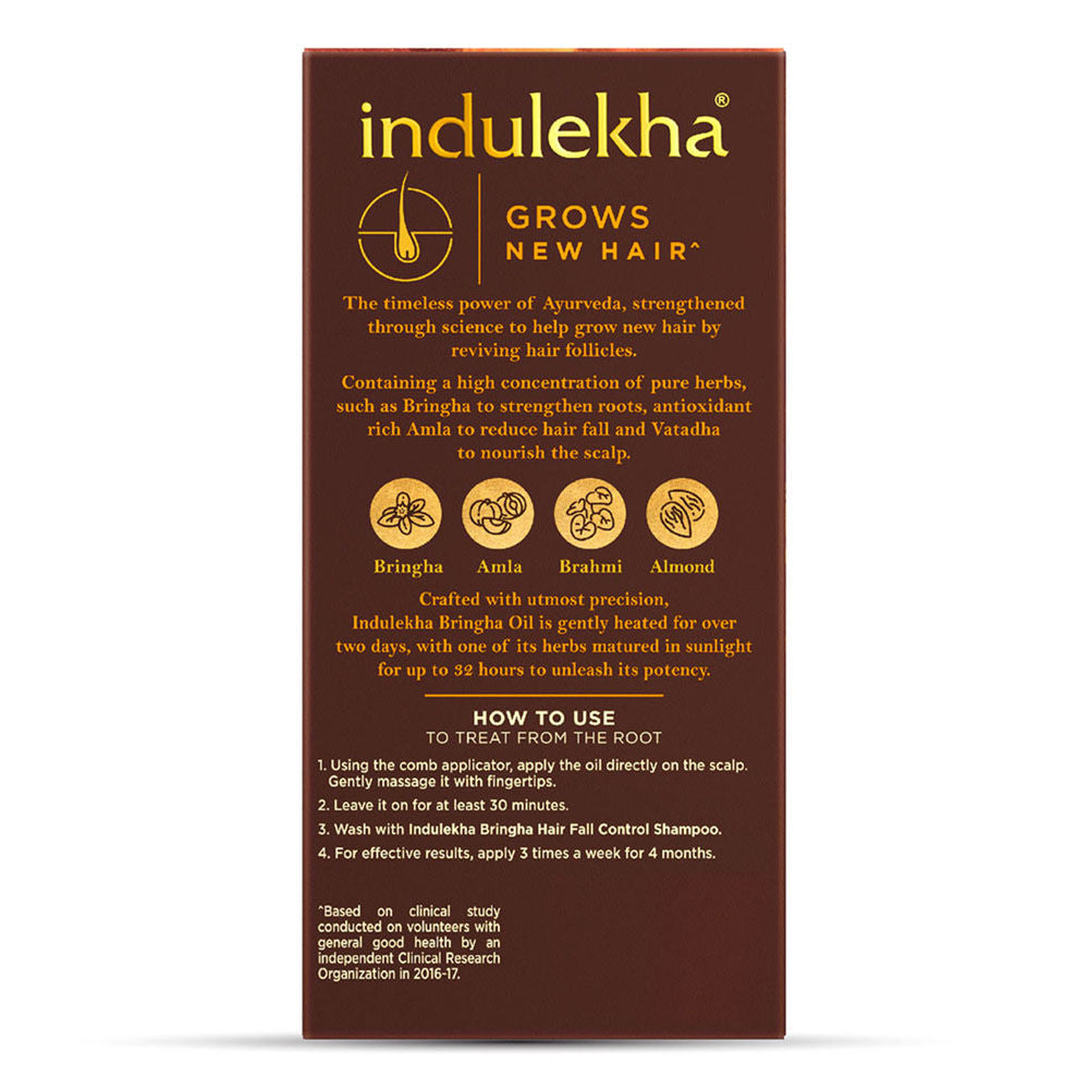 Indulekha Bringha Ayurvedic Hair Oil with Amla & Coconut Oil with Comb Applicator, 50ml Buy at Indicrest Image 3