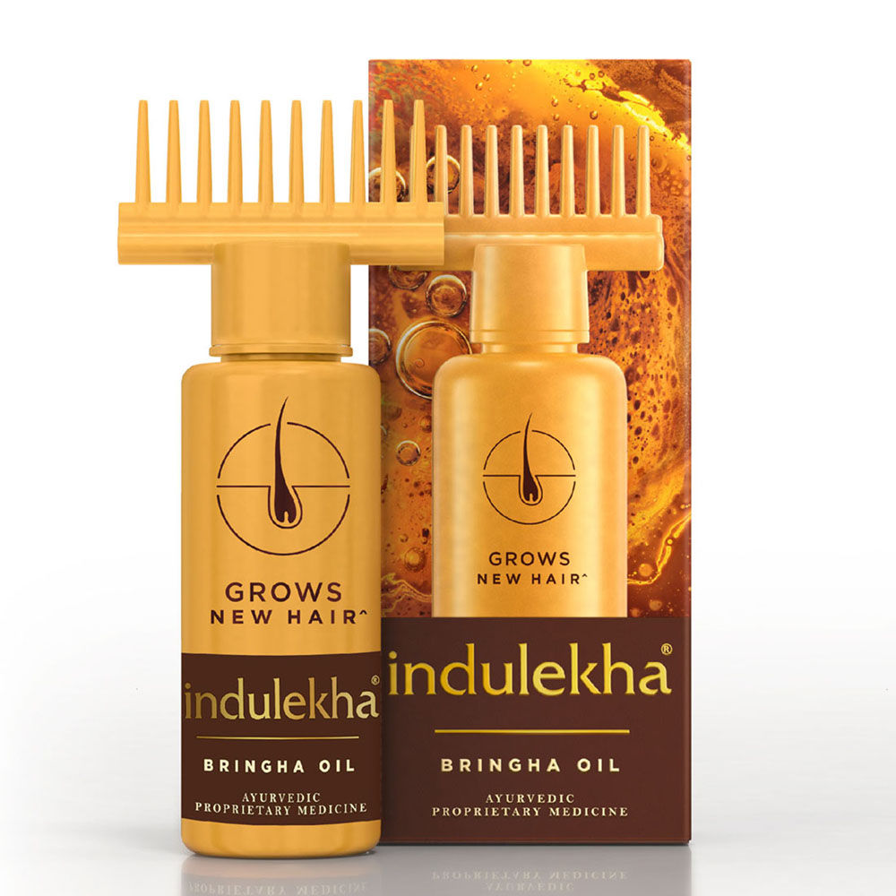 Indulekha Bringha Ayurvedic Hair Oil for Hair Fall Control with Amla & Coconut Oil, 100ml Buy at Indicrest Image 2