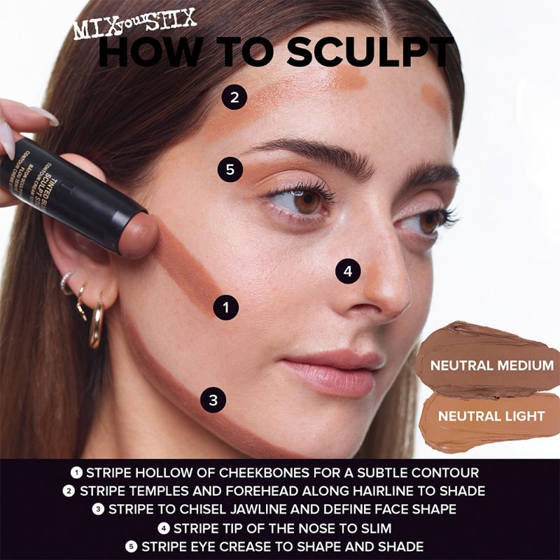 Nudestix Tinted Blur Sculpt Stick - Neutral Light, 6.2 g