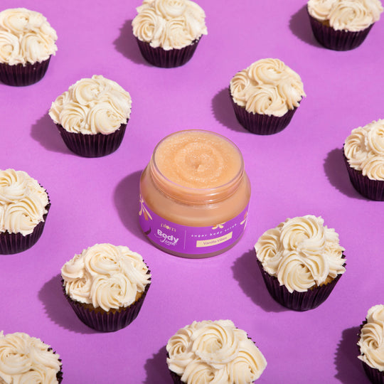 Plum Vanilla Vibes Sugar Body Scrub by Plum BodyLovin' | Exfoliates & Brightens Skin | Removes Tan | Non-Drying | Improves Skin Texture | Warm Vanilla Fragrance, 100g Buy at Indicrest